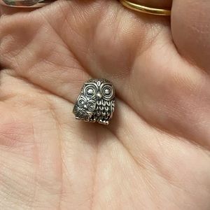 Pandora Owl and baby charm for original snake chain bracelet